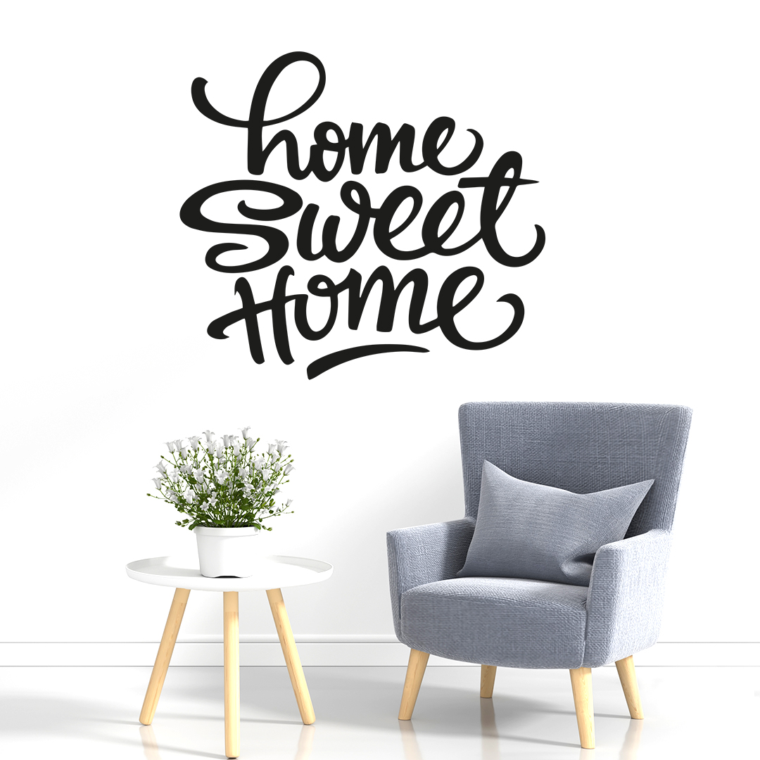  Story of Home LLC Home Sweet Home - Calcomanía de vinilo para  pared, texto con texto inspirador, frase motivacional, arte de pared,  decoración del hogar : Herramientas y Mejoras del Hogar